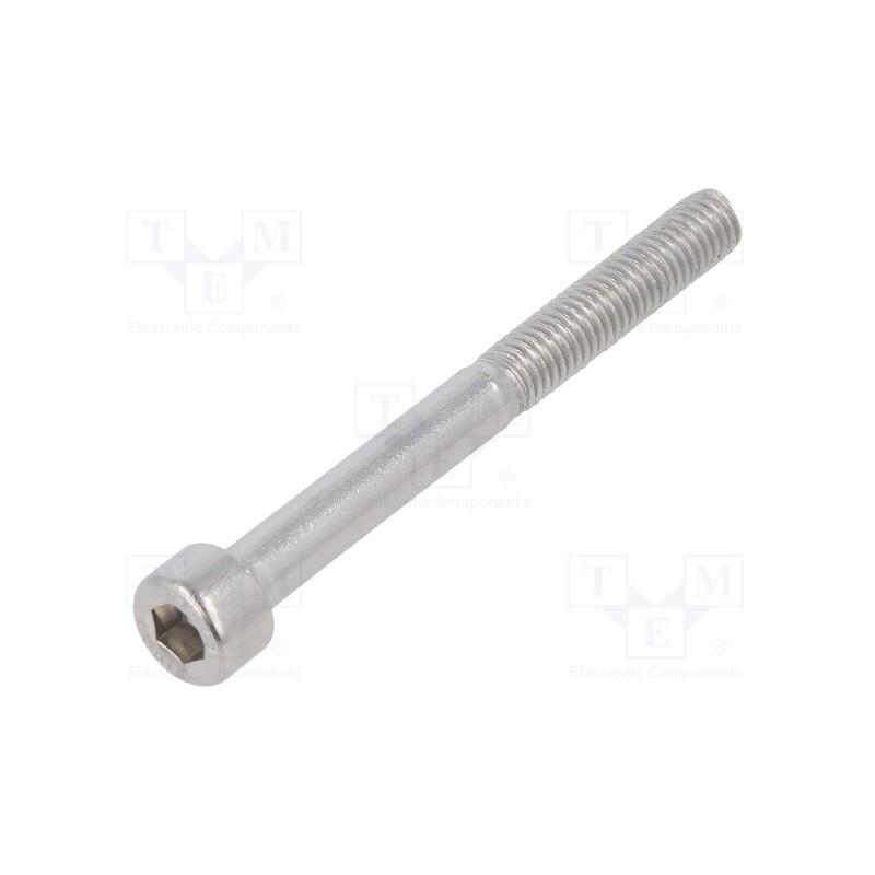 100 pcs x KRAFTBERG - M5X50/D912-A2 - Screw, M5x50, 0.8, Head: cheese head, hex key, HEX 4mm, DIN 912