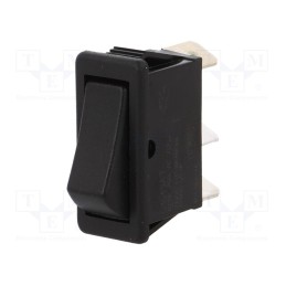 1 pcs x BULGIN - C1510ATMBB - ROCKER, SPDT, Pos: 2, ON-ON, 16A/250VAC, black, none, Body: black