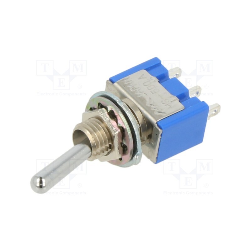 1 pcs x MIYAMA - MS-500A-B - Switch: toggle, Pos: 2, SPDT, ON-ON, 6A/125VAC, Leads: for soldering