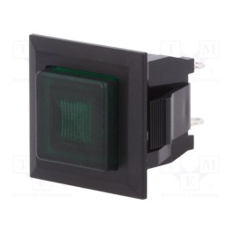 1 pcs x MIYAMA - DS-664K-S-L-S-K-TG - Switch: push-button, Pos: 2, SPST-NO, 3A/125VAC, OFF-ON, green, 1kV