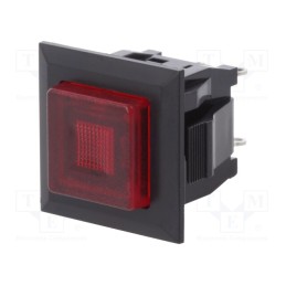 1 pcs x MIYAMA - DS-664K-S-L-S-K-TR - Switch: push-button, Pos: 2, SPST-NO, 3A/125VAC, OFF-ON, red, 1kV