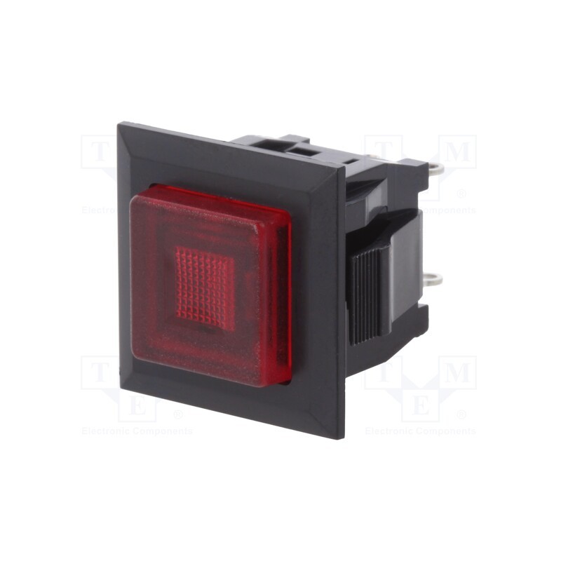 1 pcs x MIYAMA - DS-664K-S-L-S-K-TR - Switch: push-button, Pos: 2, SPST-NO, 3A/125VAC, OFF-ON, red, 1kV