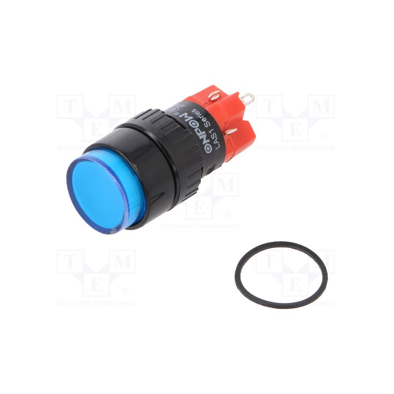 1 pcs x ONPOW - LAS1Y-11/B/230V-IP40 - Switch: push-button, Pos: 2, SPDT, 3A/220VAC, 2A/24VDC, ON-(ON)