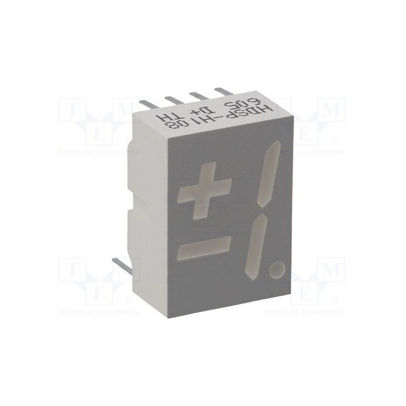 1 pcs x BROADCOM (AVAGO) - HDSP-H108 - Display: LED, 7-segment, 14.2mm, 0.56', No.char: 1, red, 0.4÷4.2mcd