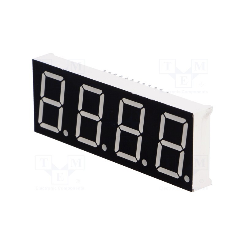 1 pcs x WENRUN - LFD080AUE-103A-01 - Display: LED, 7-segment, 20.32mm, 0.8', No.char: 4, red, 11mcd