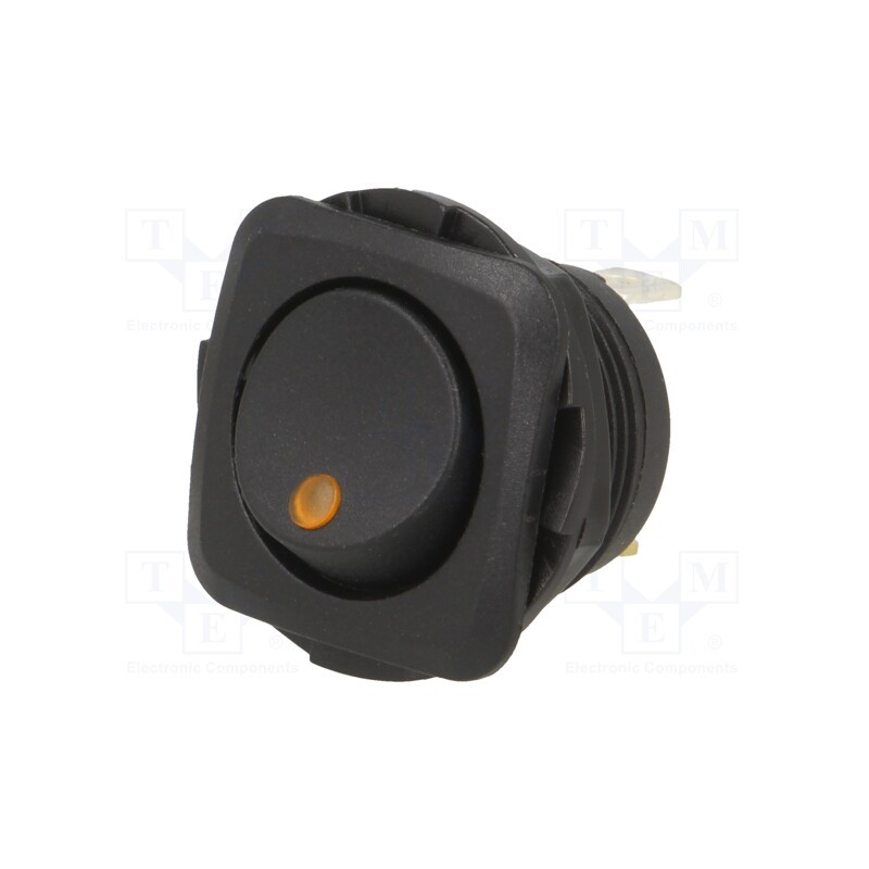 1 pcs x SWITCH COMPONENTS - RB2-1A-DC-2-AL - ROCKER, SPST, Pos: 2, ON-OFF, 20A/14VDC, black, LED, Rcont max: 50mΩ