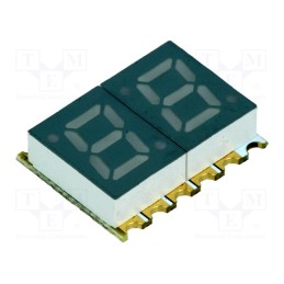 1 pcs x OPTOSUPPLY - OSK2028A-LG - Display: LED, 7-segment, 7mm, 0.28', No.char: 2, green, 5÷15mcd, SMD