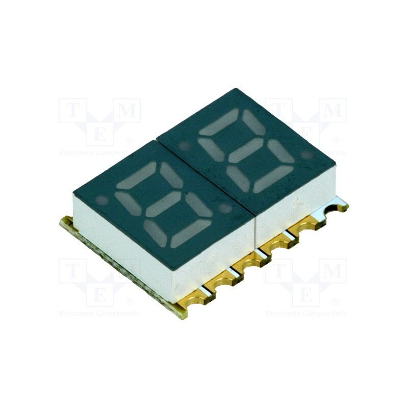 1 pcs x OPTOSUPPLY - OSK2028A-LG - Display: LED, 7-segment, 7mm, 0.28', No.char: 2, green, 5÷15mcd, SMD