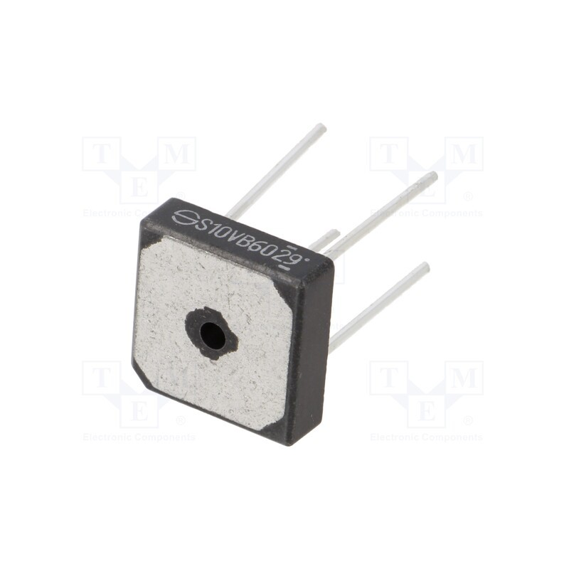 1 pcs x SHINDENGEN - S10VB60-5000 - Bridge rectifier: single-phase, Urmax: 600V, If: 10A, Ifsm: 200A