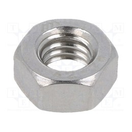 100 pcs x KRAFTBERG - M6/D934-A2 - Nut, hexagonal, M6, 1, A2 stainless steel, H: 5mm, 10mm, DIN 934