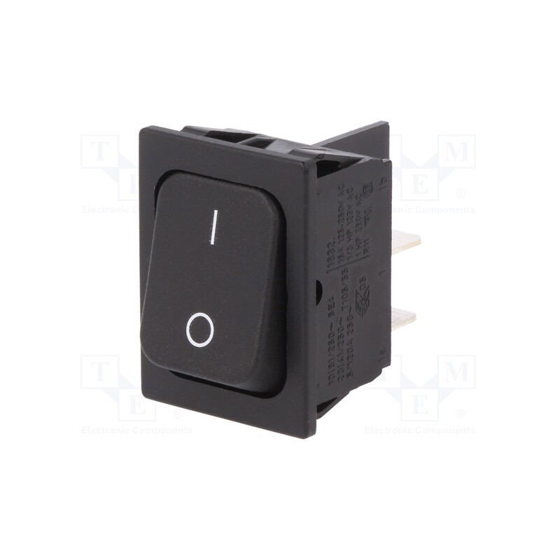 1 pcs x Marquardt - 1832.3602 - ROCKER, DPST, Pos: 2, OFF-ON, 20A/250VAC, black, IP40, none, 100mΩ