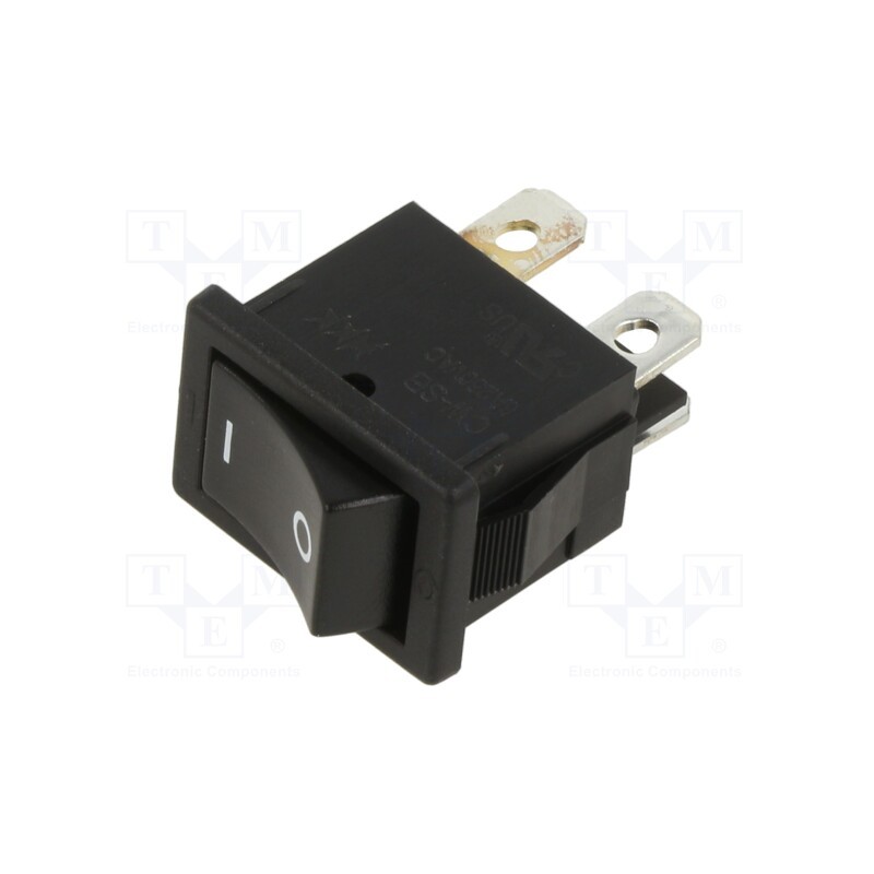 1 pcs x NKK SWITCHES - CWSB21AA1F - ROCKER, DPST, Pos: 2, ON-OFF, 6A/250VAC, black, none, Rcont max: 20mΩ