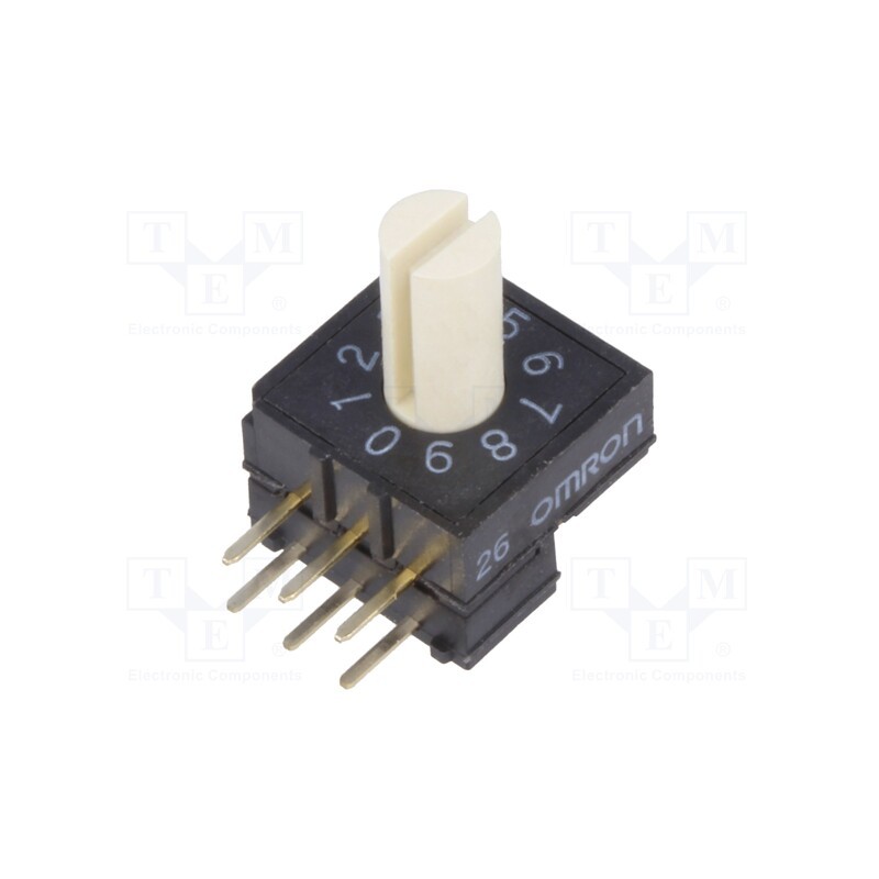 1 pcs x OMRON OCB - A6RV-102RS - Encoding switch, DEC/BCD, Pos: 10, THT, Rcont max: 200mΩ, A6RV