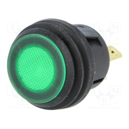 1 pcs x SCI - R13-527D2B-02-BG - Switch: push-button, Pos: 2, SPST-NO, 6A/250VAC, OFF-ON, IP65, green