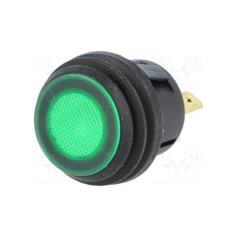 1 pcs x SCI - R13-527D2B-02-BG - Switch: push-button, Pos: 2, SPST-NO, 6A/250VAC, OFF-ON, IP65, green