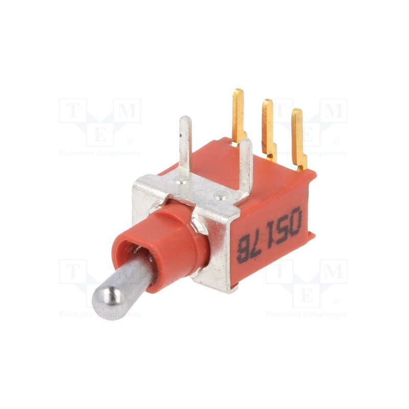 1 pcs x KNITTER-SWITCH - TST 1 D-RA - Switch: toggle, Pos: 2, SPDT, ON-ON, 0.4A/20VDC, Leads: flat pin