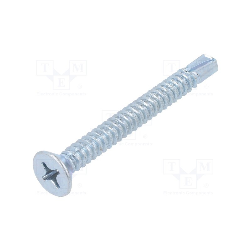 100 pcs x BOSSARD - 3508083 - Screw, for metal, 4.2x50, Head: countersunk, Phillips, PH2, zinc