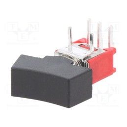 1 pcs x E-SWITCH - 400MSP1R6BLKM6QE - ROCKER, SPDT, Pos: 2, ON-ON, 1A/250VAC, 3A/28VDC, black, 20mΩ, THT