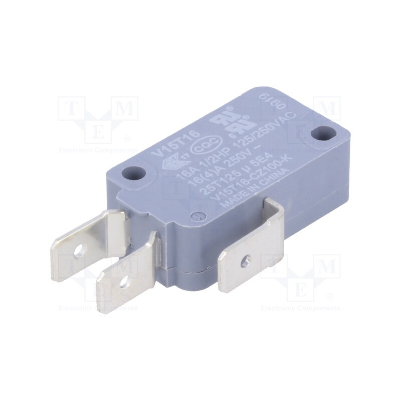 1 pcs x HONEYWELL - V15T16-CZ100-K - Microswitch SNAP ACTION, 16A/250VAC, without lever, SPDT, Pos: 2