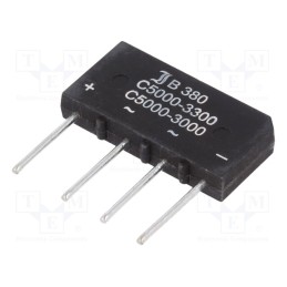 1 pcs x DIOTEC SEMICONDUCTOR - B380C5000A - Bridge rectifier: single-phase, Urmax: 800V, If: 5A, Ifsm: 150A