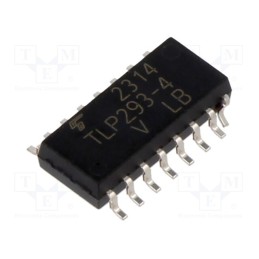 1 pcs x TOSHIBA - TLP293-4(V4LGB.E(T - Optocoupler, SMD, Ch: 4, Uinsul: 3.75kV, Uce: 80V, SO16, 50mA