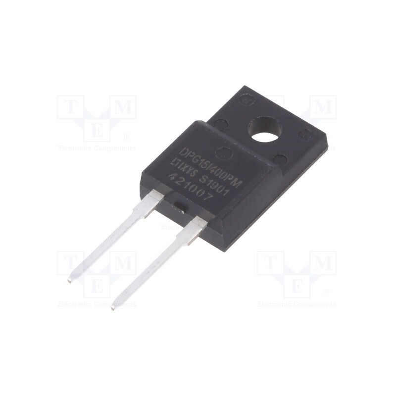1 pcs x IXYS - DPG15I400PM - Diode: rectifying, THT, 400V, 15A, , Ifsm: 190A, TO220FP-2, 35W