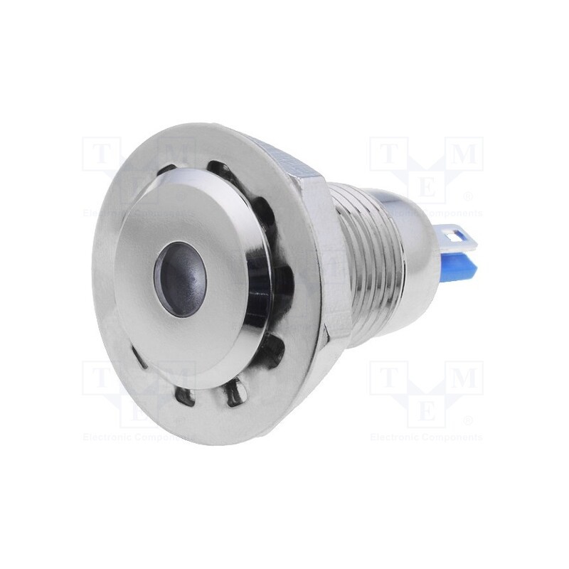 1 pcs x ONPOW - GQ12F-D/Y/24 - Indicator: LED, flat, yellow, 24VDC, Ø12mm, IP67, for soldering