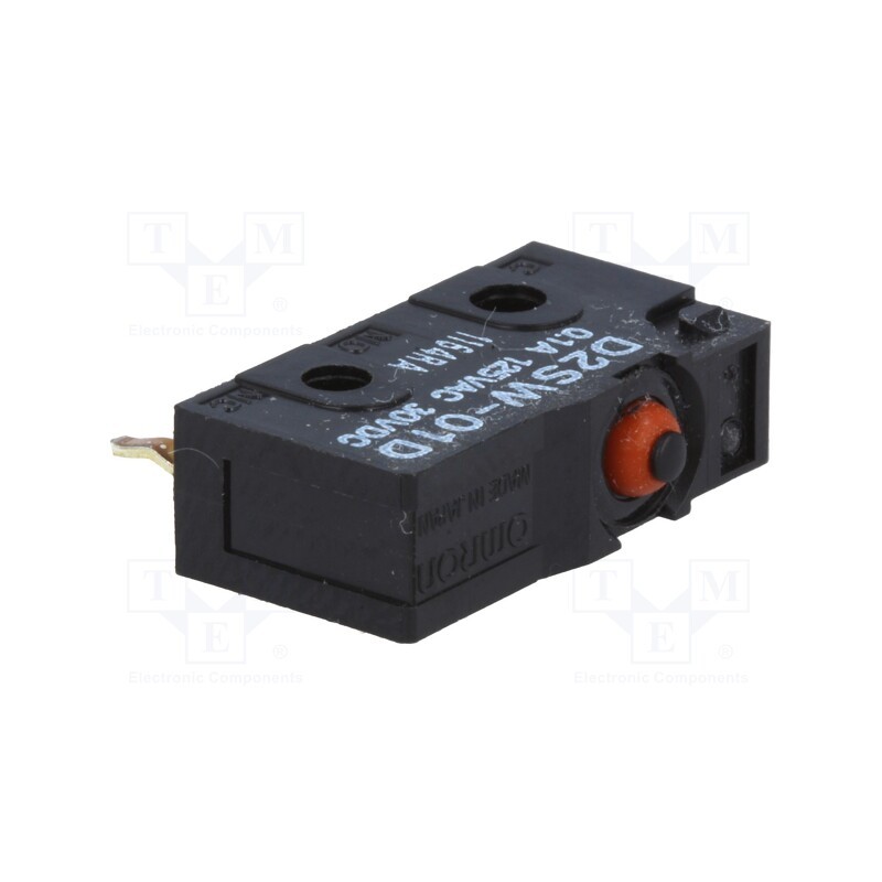 1 pcs x OMRON OCB - D2SW-01D - Microswitch SNAP ACTION, 0.1A/125VAC, 0.1A/30VDC, without lever