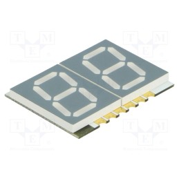 1 pcs x KINGBRIGHT ELECTRONIC - KCDA56-136-B-26 - Display: LED, 7-segment, 14.22mm, 0.56', No.char: 2, blue, 1.4÷4mcd