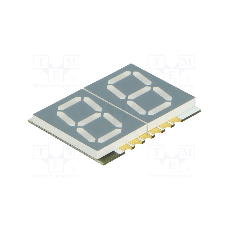 1 pcs x KINGBRIGHT ELECTRONIC - KCDA56-136-B-26 - Display: LED, 7-segment, 14.22mm, 0.56', No.char: 2, blue, 1.4÷4mcd
