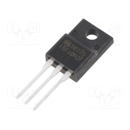 1 pcs x SHINDENGEN - P15F60HP2F-5600 - Transistor: N-MOSFET, Hi-PotMOS2, unipolar, 600V, 15A, Idm: 60A, 95W