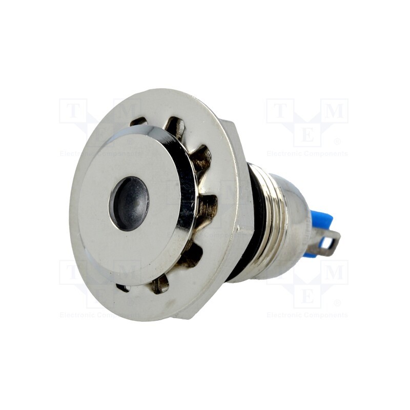 1 pcs x ONPOW - GQ12F-D/W/24 - Indicator: LED, flat, white, 24VDC, Ø12mm, IP67, for soldering