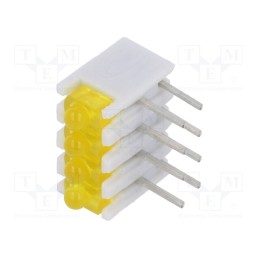 1 pcs x SIGNAL-CONSTRUCT - ZSU0431 - LED, in housing, yellow, No.of diodes: 4, 20mA, 38°, 2.1V, 25mcd