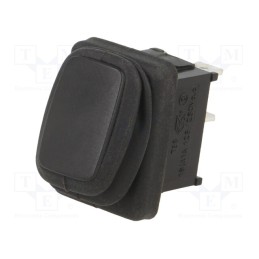 1 pcs x SWITCH COMPONENTS - RF3-1A-DC-2-B - ROCKER, SPST, Pos: 2, ON-OFF, 10A/24VDC, black, IP65, none, UL94V-2