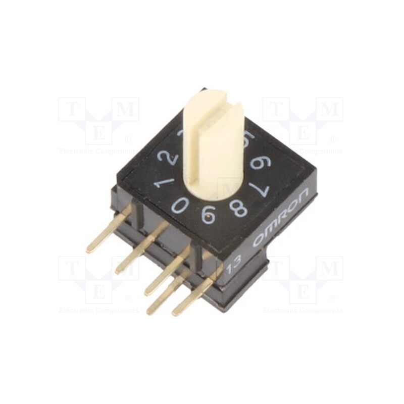 1 pcs x OMRON OCB - A6RV-101RS - Encoding switch, DEC/BCD, Pos: 10, THT, Rcont max: 200mΩ, A6RV