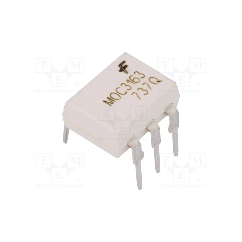 1 pcs x ONSEMI - MOC3163M - Optotriac, 4.17kV, zero voltage crossing driver, DIP6, Ch: 1