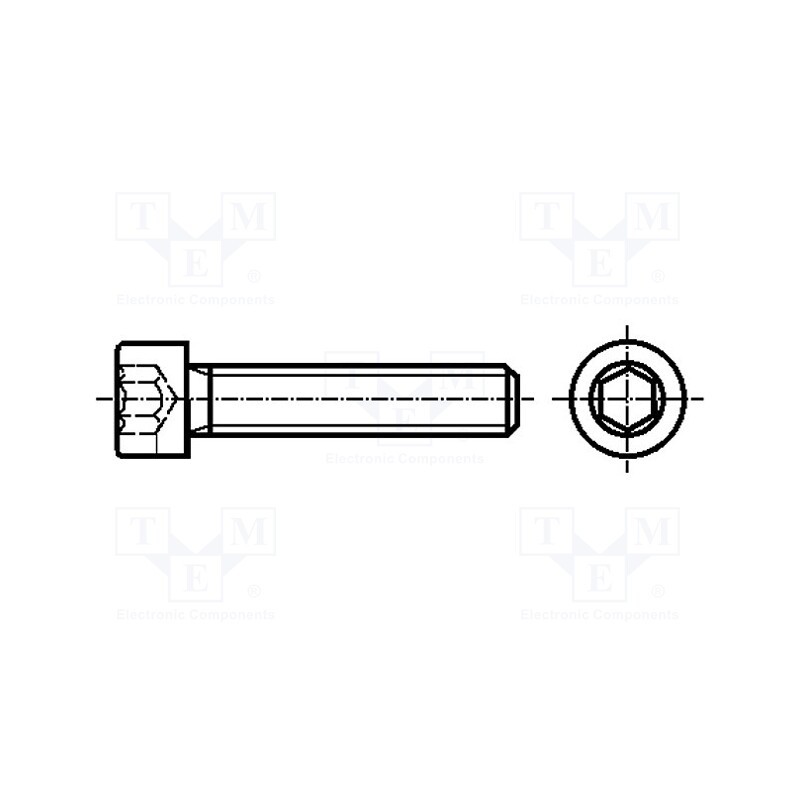 100 pcs x BOSSARD - 1000594 - Screw, M6x12, 1, Head: cheese head, hex key, HEX 5mm, steel, DIN 912