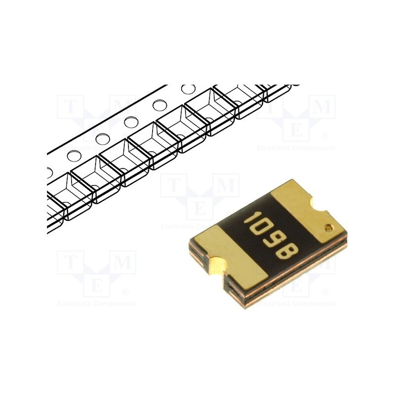 10 pcs x BOURNS - MF-MSMF010-2 - Fuse: PTC polymer, 100mA, Imax: 40A, PCB,SMT, MF-SM, 1812, reel