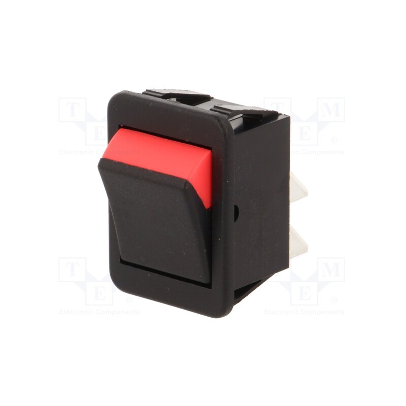 1 pcs x BULGIN - C1350XBMBBR - ROCKER, DPST, Pos: 2, ON-OFF, 16A/250VAC, black-red, none, 1350