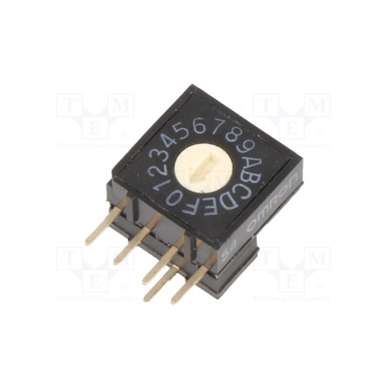 1 pcs x OMRON OCB - A6RV-161RF - Encoding switch, HEX/BCD, Pos: 16, THT, Rcont max: 200mΩ, A6RV