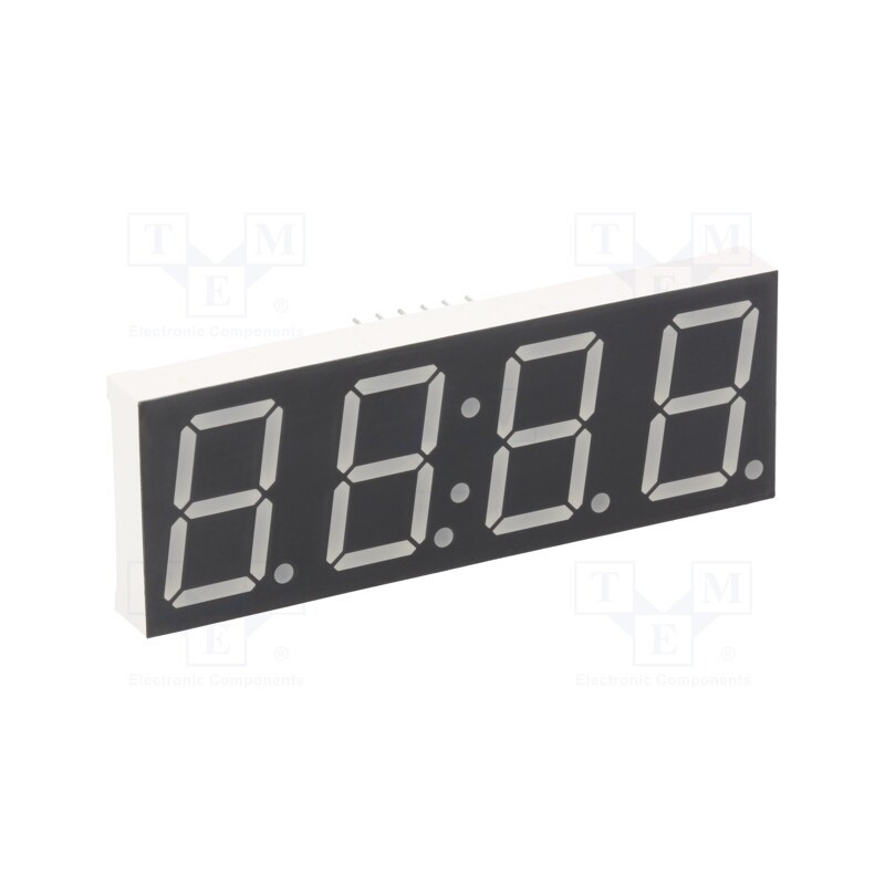 1 pcs x LUCKYLIGHT - KW4-804CVB - Display: LED, 7-segment, 20.4mm, 0.8', No.char: 4, red, 45÷90mcd