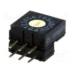 1 pcs x OMRON OCB - A6RV-162RF - Encoding switch, HEX/BCD, Pos: 16, THT, Rcont max: 200mΩ, A6RV