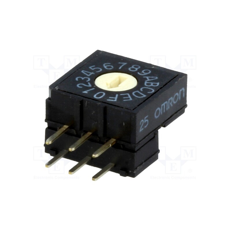 1 pcs x OMRON OCB - A6RV-162RF - Encoding switch, HEX/BCD, Pos: 16, THT, Rcont max: 200mΩ, A6RV