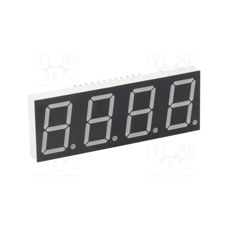 1 pcs x LUCKYLIGHT - KW4-806AVB - Display: LED, 7-segment, 20.4mm, 0.8', No.char: 4, red, 45÷90mcd