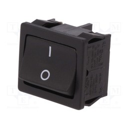 1 pcs x Marquardt - 1802.6123 - ROCKER, DPST, Pos: 2, ON-OFF, 12A/250VAC, black, IP40, none, 100mΩ