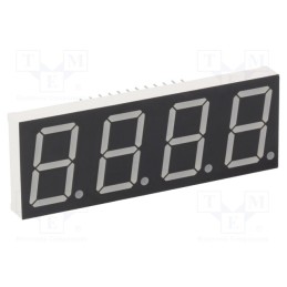 1 pcs x LUCKYLIGHT - KW4-806CGB - Display: LED, 7-segment, 20.4mm, 0.8', No.char: 4, yellow-green