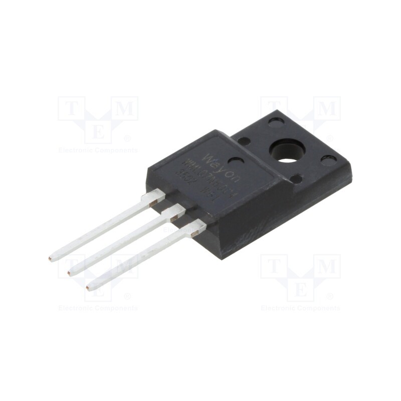 1 pcs x WAYON - WML07N60C4 - Transistor: N-MOSFET, WMOS™ C4, unipolar, 600V, 2.8A, Idm: 9A, 23W