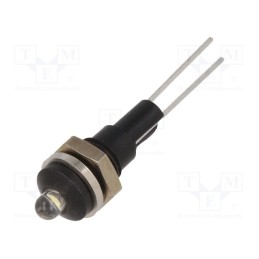 1 pcs x MENTOR - 2663.8053 - Indicator: LED, prominent, white, Ø6mm, for PCB, brass, ØLED: 3mm