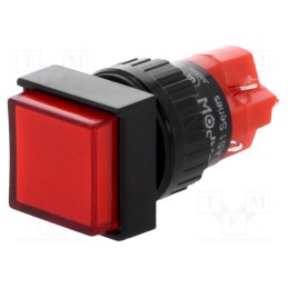 1 pcs x ONPOW - LAS1F-11/R/24V-IP40 - Switch: push-button, Pos: 2, SPDT, 3A/250VAC, 2A/24VDC, ON-(ON)