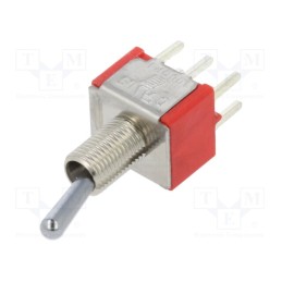 1 pcs x E-SWITCH - 100DP1T1B1M2QEH - Switch: toggle, Pos: 2, DPDT, ON-ON, 2A/250VAC, 5A/28VDC, -30÷85°C